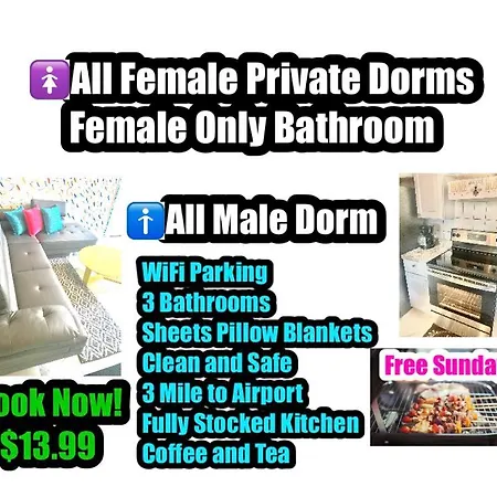 Miami International Hostel - Airport - Downtown- Wynwood - Little Havana Women Only Rooms - Men Only Rooms - No Mix Dorms